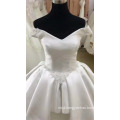 2017 Fashion Wholesale Cheap Off Shoulder Satin Flouncing Layered Wedding Dress